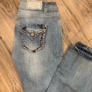 Shyanne Jeans Anne light wash bootcut rhinestones